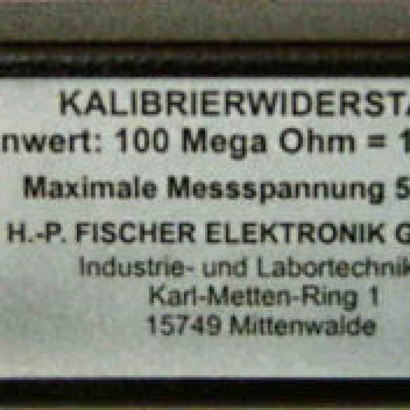 Hochohm-Kalibrierwiderstände
